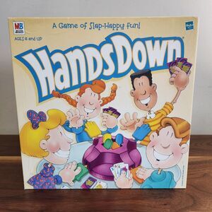 Vintage 1999 Hands Down Hasbro Milton Bradley Family Board Game 90s Complete